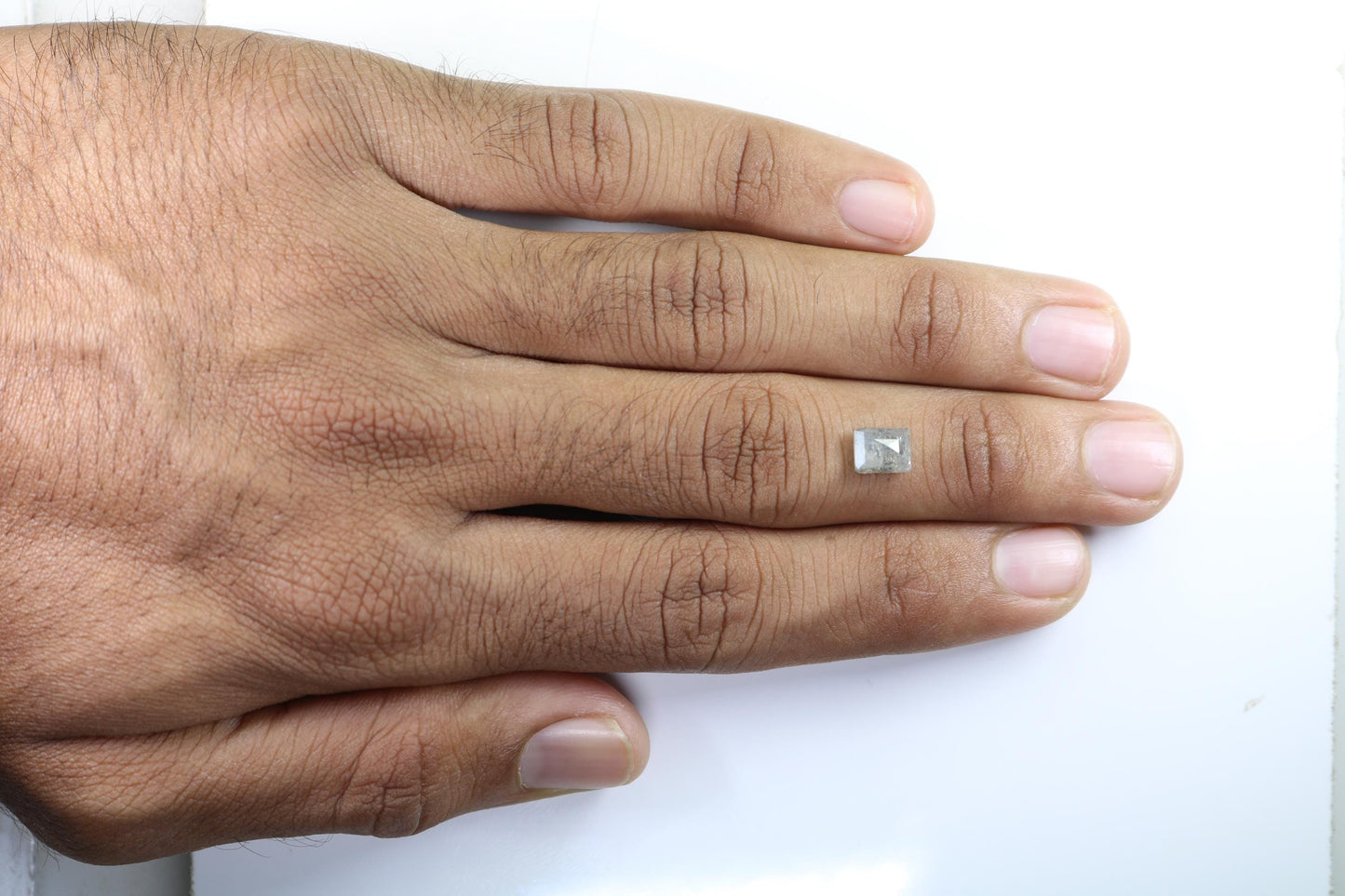 1.62 Carat Natural Loose Salt and Pepper Diamond | Geometric Gray Gemstone | Ideal for Ring or Pendant | I3 Clarity