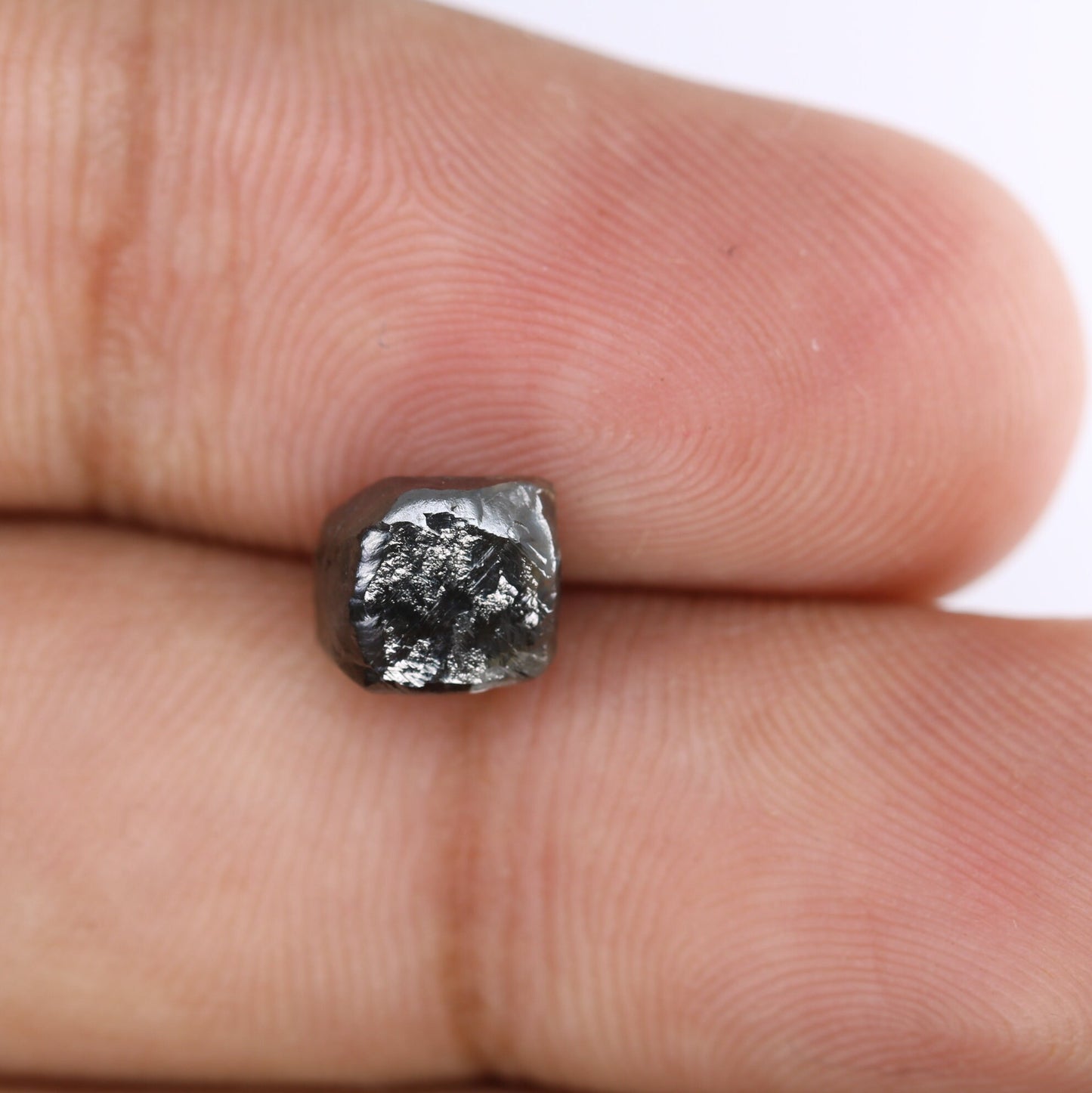3.93 CT Salt and Pepper Raw Rough Diamond - Uncut African Gem - Conflict-Free Unique Diamond Ring - Ideal Gift for Her
