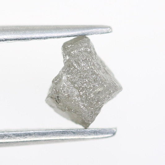 0.83 CT Salt and Pepper Raw Uncut Diamond | African Gemstone | Conflict-Free Unique Rough Ring | Elegant Gift for Her