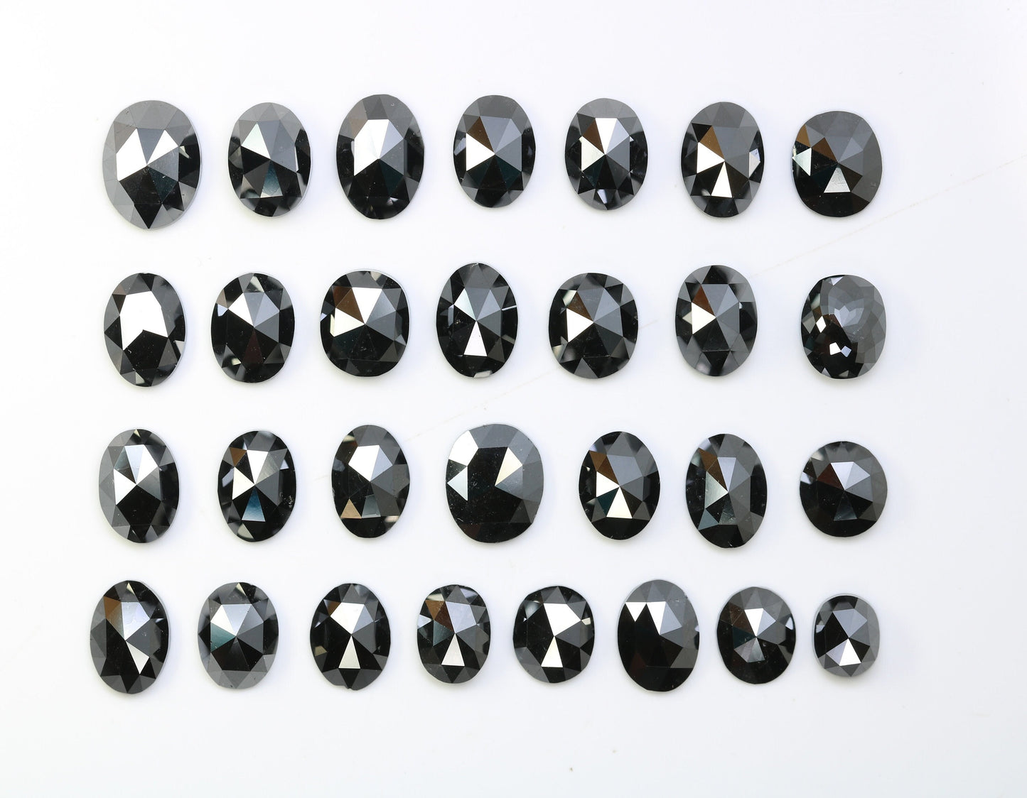 0.47 CT to 1.45 CT Loose Black Oval Diamonds | Polished Fancy Natural Diamonds for Designer Jewelry | Ideal for Gold Rings