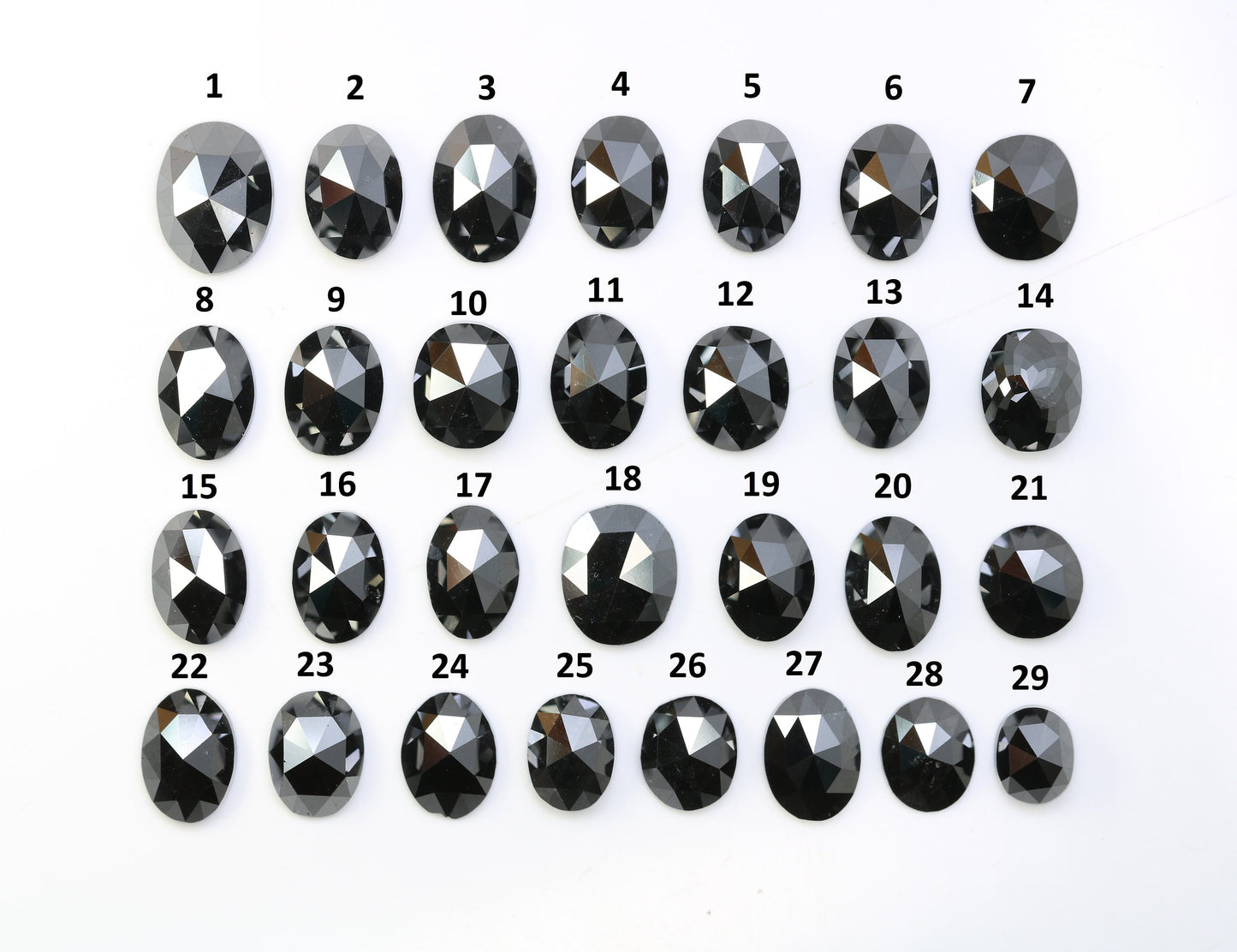 0.47 CT to 1.45 CT Loose Black Oval Diamonds | Polished Fancy Natural Diamonds for Designer Jewelry | Ideal for Gold Rings