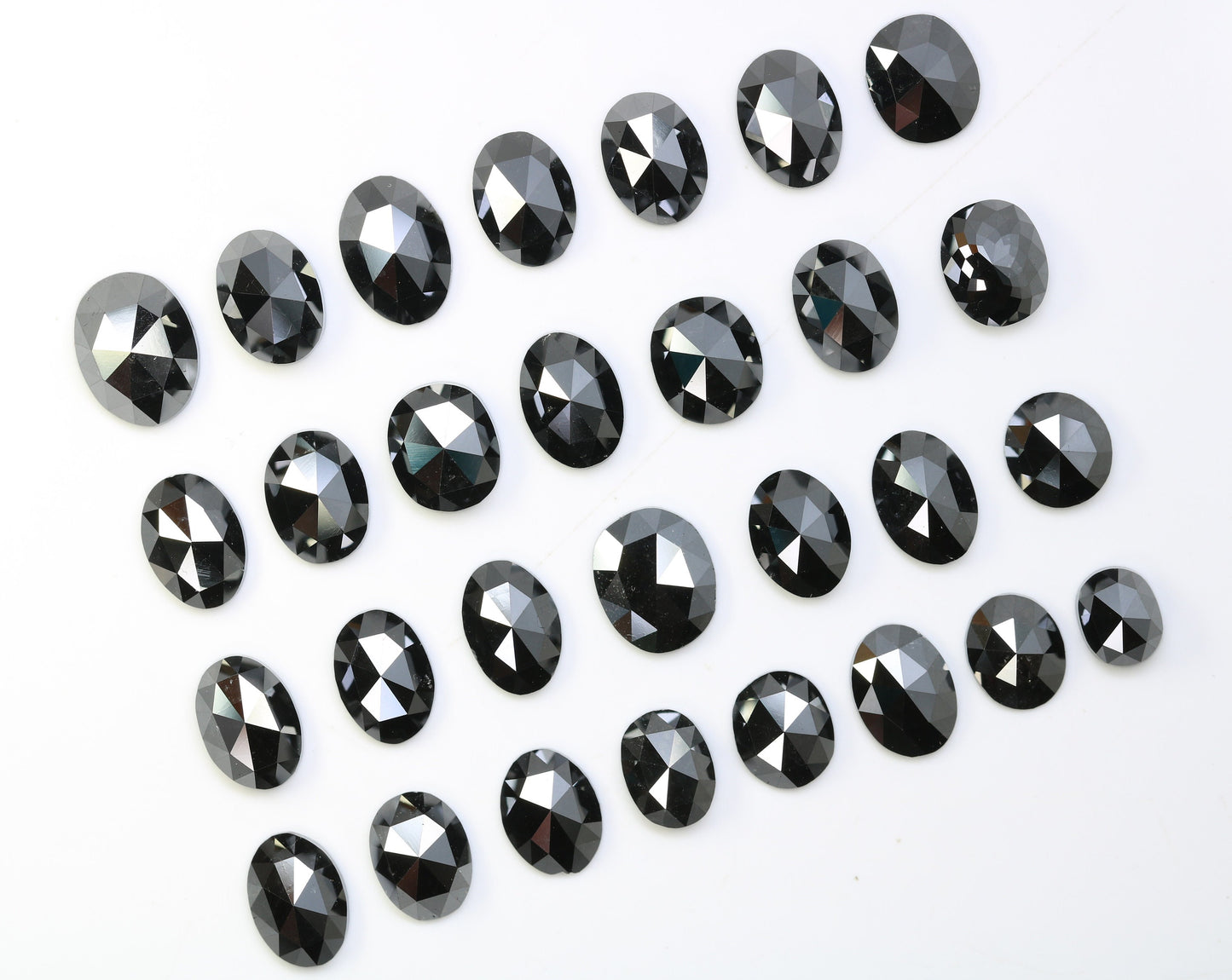 0.47 CT to 1.45 CT Loose Black Oval Diamonds | Polished Fancy Natural Diamonds for Designer Jewelry | Ideal for Gold Rings