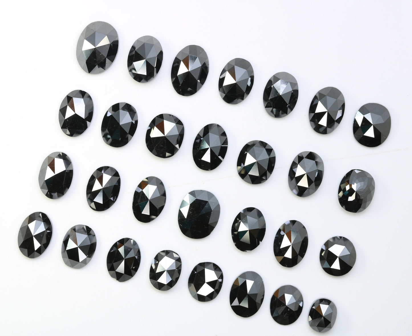 0.47 CT to 1.45 CT Loose Black Oval Diamonds | Polished Fancy Natural Diamonds for Designer Jewelry | Ideal for Gold Rings