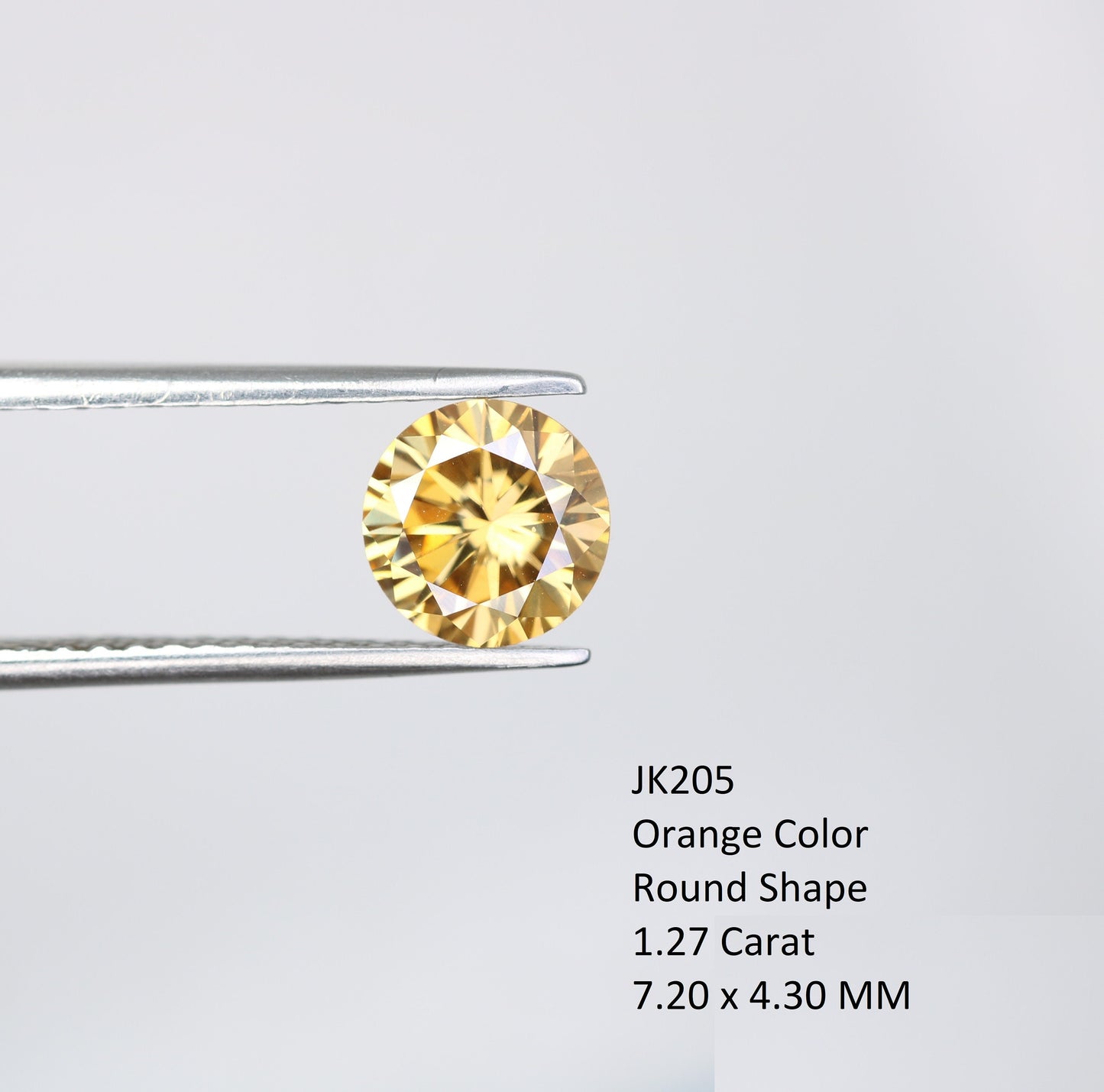 1.27 CT 7.20 MM Yellow Brilliant Cut Moissanite | Polished Loose Gemstone | Ideal for Engagement Rings | Custom Jewelry Design