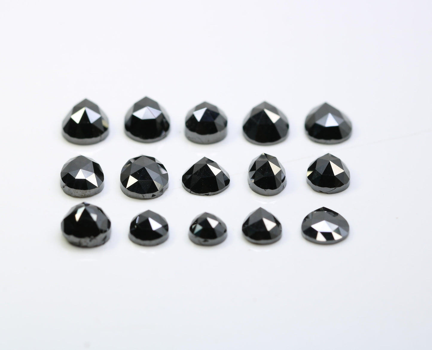 Natural Loose Black Pear Cut Diamonds (0.53 to 1.53 CT) | Polished Gemstones for Crafting | Unique Jewelry Supply for Gold Rings