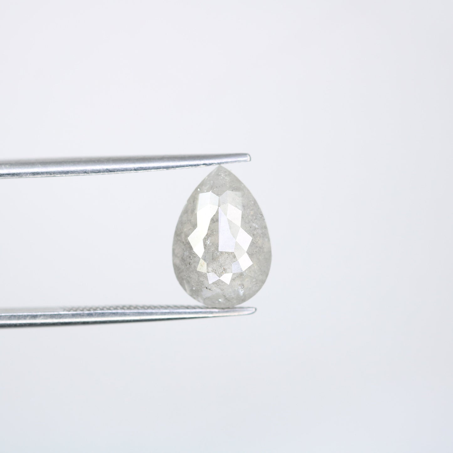 2.66 CT Natural Fancy Salt and Pepper Rustic Pear Shaped Diamond | Unique Loose Stone for Pendant or Earrings| Perfect for Gold Ring Jewelry