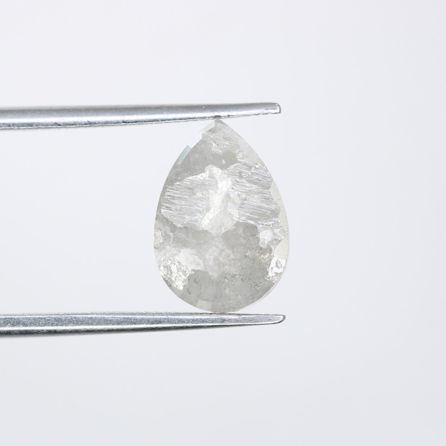 2.66 CT Natural Fancy Salt and Pepper Rustic Pear Shaped Diamond | Unique Loose Stone for Pendant or Earrings| Perfect for Gold Ring Jewelry