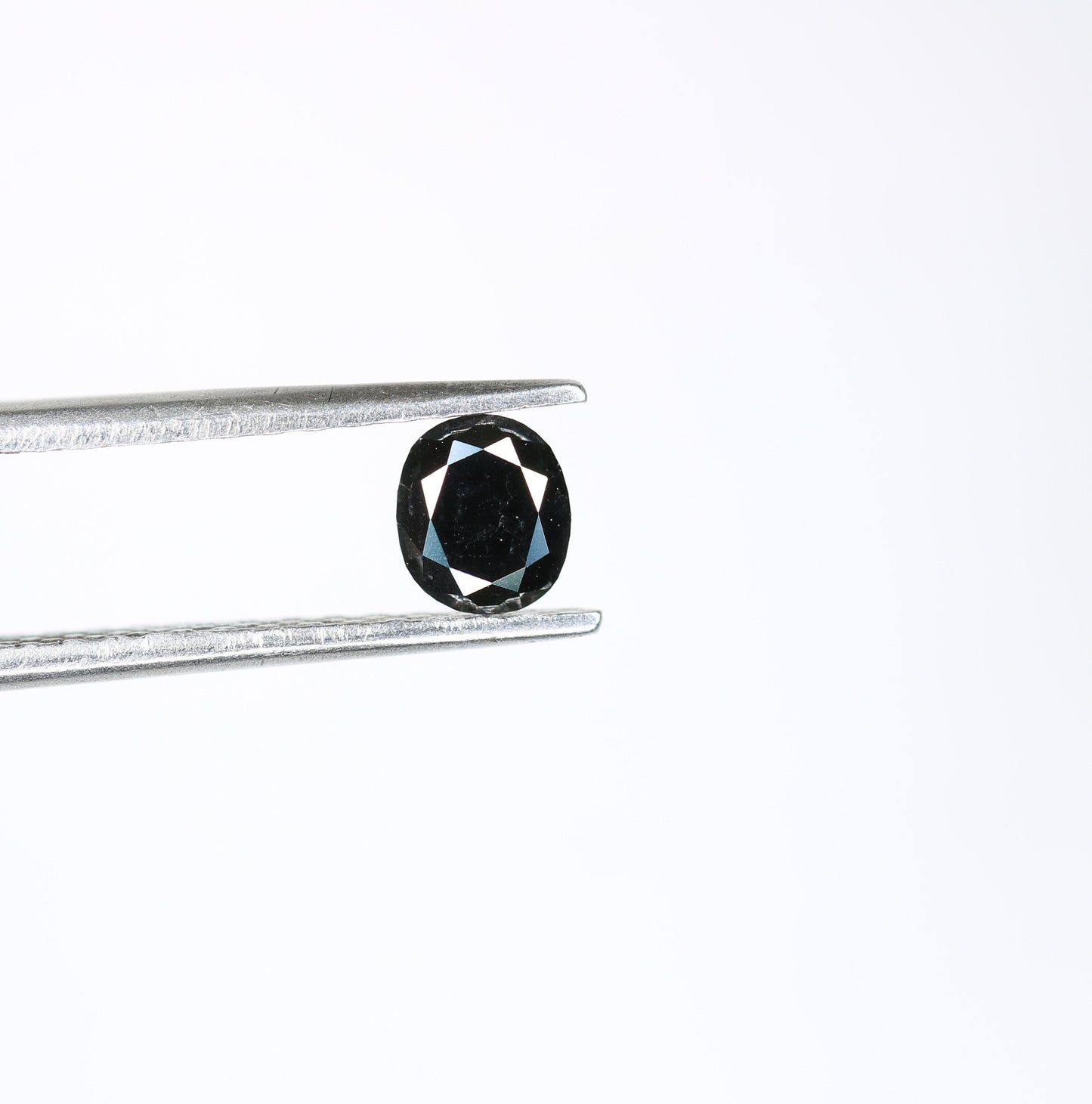 0.39 CT Oval Black Diamond | Loose Stone for Statement Jewelry | Custom Ring, Prong Pendant, or Halo Ring