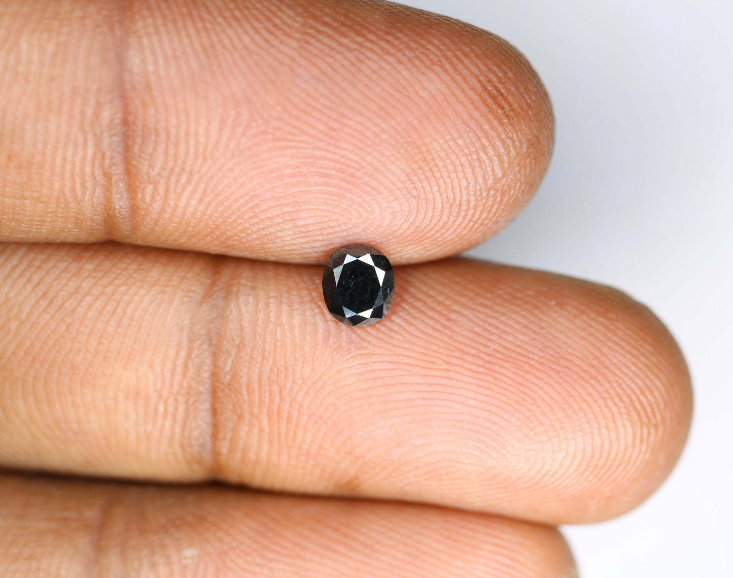 0.39 CT Oval Black Diamond | Loose Stone for Statement Jewelry | Custom Ring, Prong Pendant, or Halo Ring