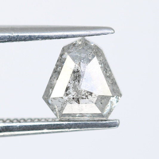 0.92 CT Geometric Cut Loose Salt And Pepper Natural Polished Diamond For Wedding RingFor Gold Ring Diamonds
