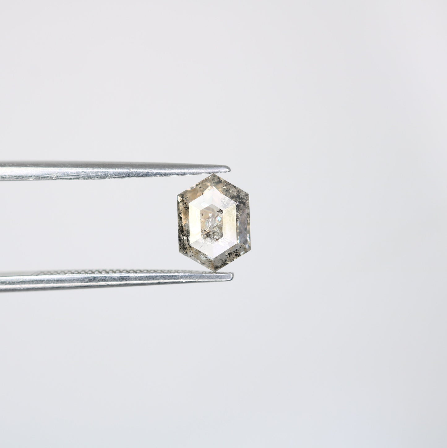 0.95 Ct Natural Loose Hexagon - Salt and Pepper Hexagon For Rings - Rings Gifts For Wedding - Fancy Gift for Her - Handmade Diamond