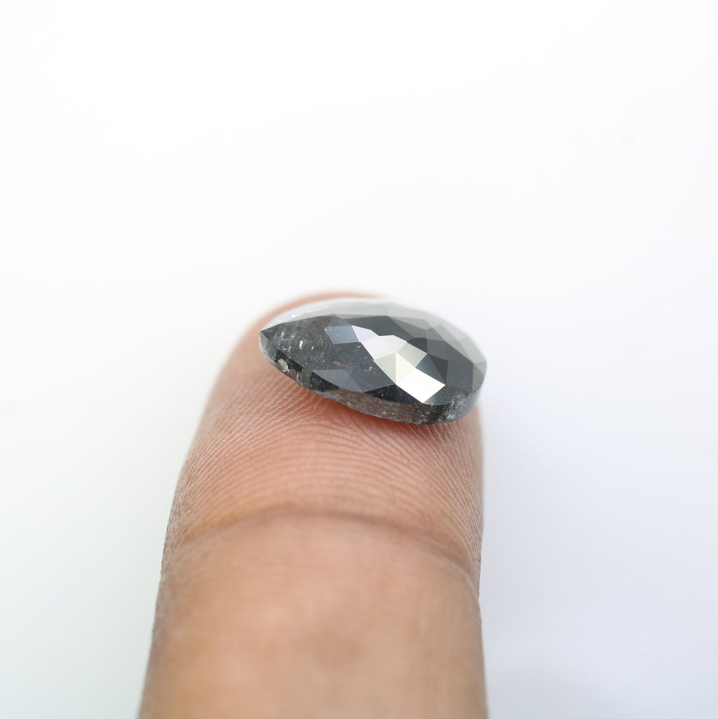 5.15 CT Pear Shape Salt and Pepper Diamond | Rustic Loose Gem for Custom Engagement Ring | Unique Statement Piece for Gold Jewelry