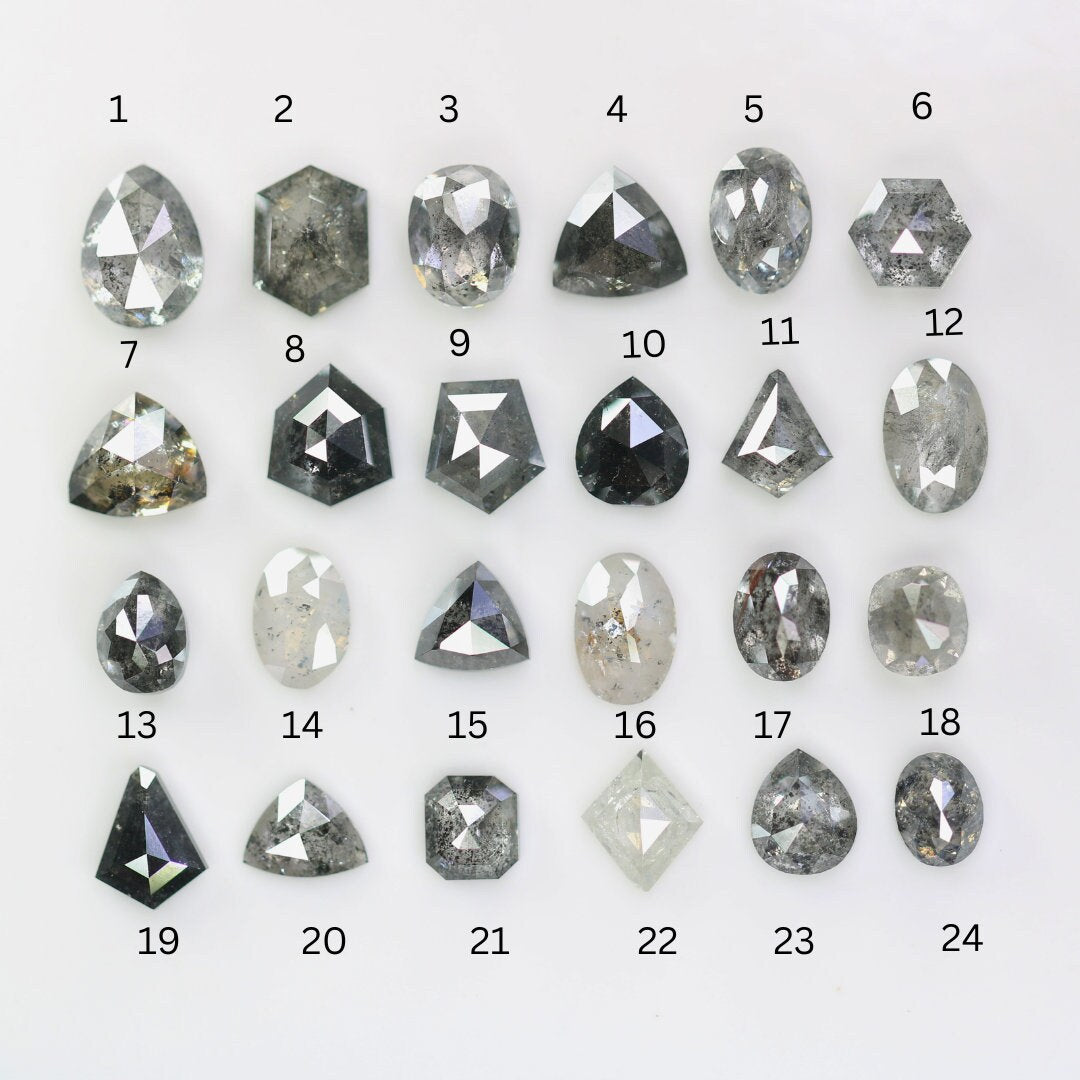 Unique Salt and Pepper Diamond | Mixed Shape Natural Loose Diamonds for Earrings & Wedding Rings | Perfect Gift for Necklaces