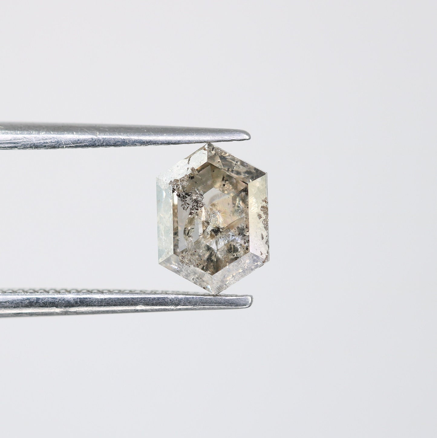0.95 Ct Natural Loose Hexagon - Salt and Pepper Hexagon For Rings - Rings Gifts For Wedding - Fancy Gift for Her - Handmade Diamond