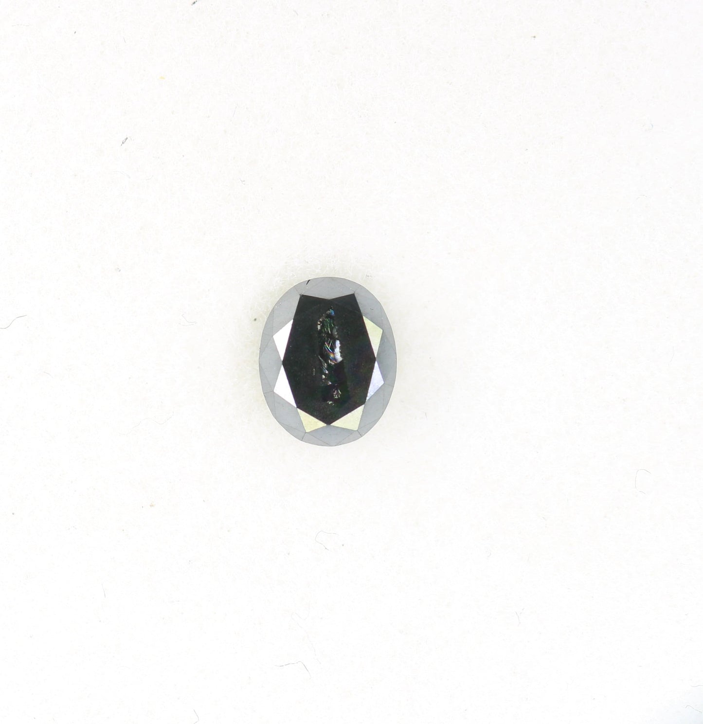 0.44 CT Oval Rustic Black Diamond | Wedding Gift, Engagement Gift, Gift for Wife | Natural Black Diamond for Gold Ring