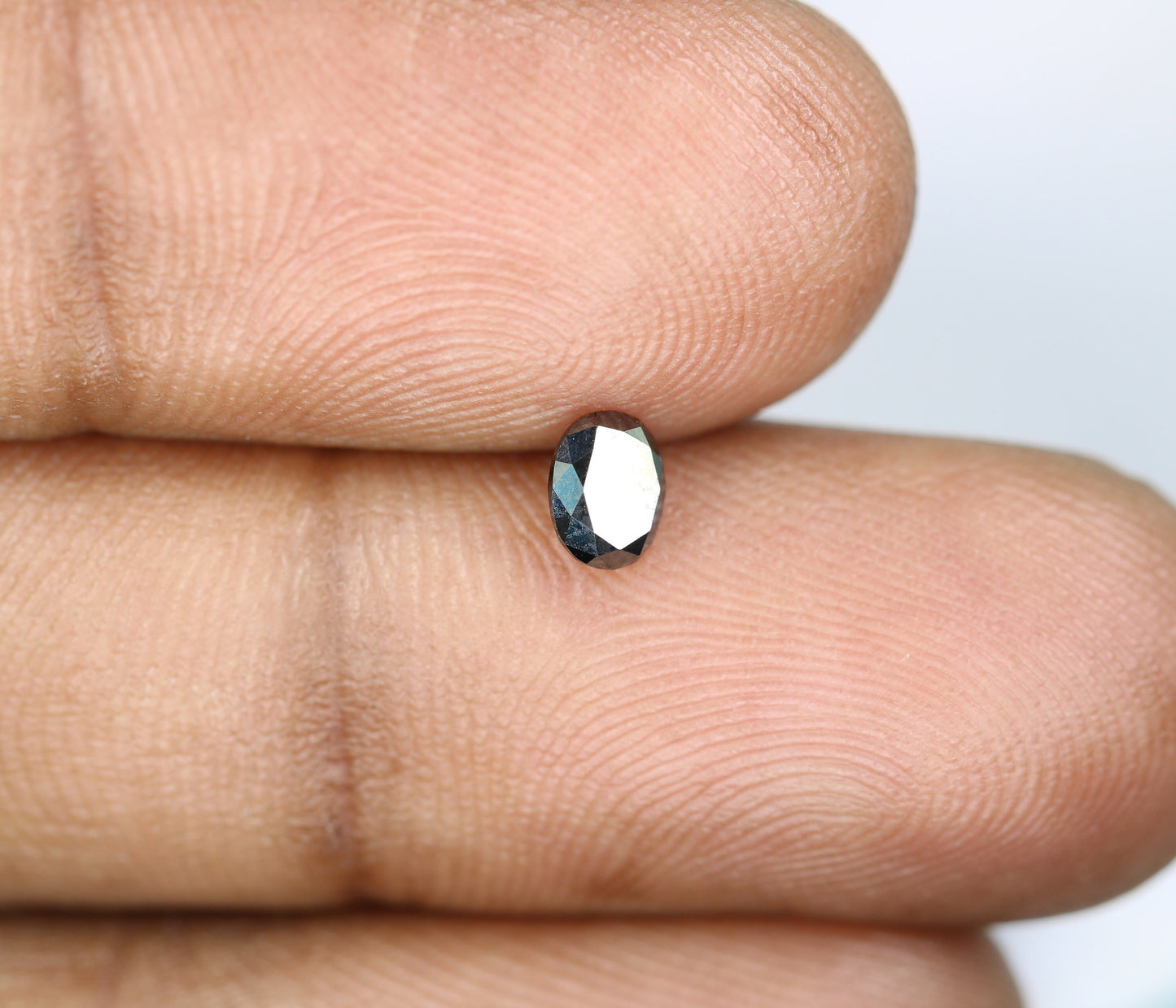 0.44 CT Oval Rustic Black Diamond | Wedding Gift, Engagement Gift, Gift for Wife | Natural Black Diamond for Gold Ring