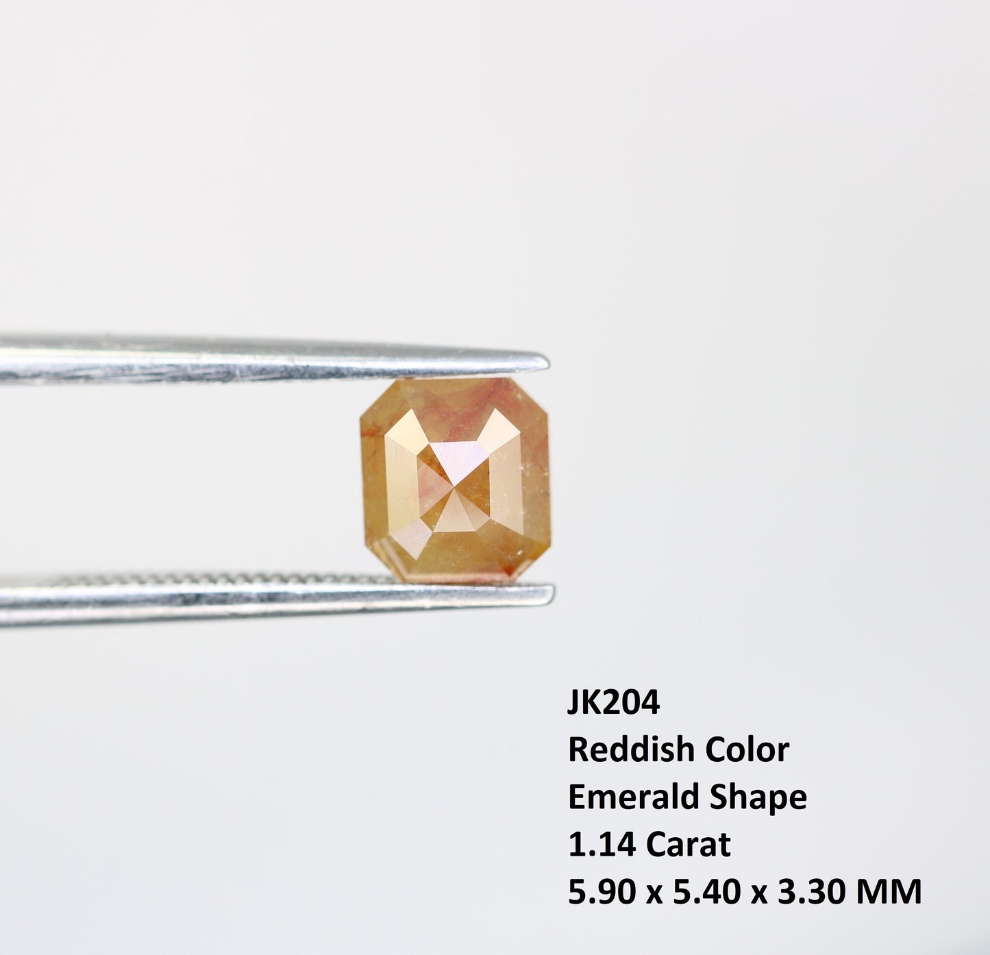 1.14 CT Natural Loose Emerald Salt and Pepper Diamond - Emerald Cut for Jewelry - Gifts for Her - Special Sale Offer - Unique Gift
