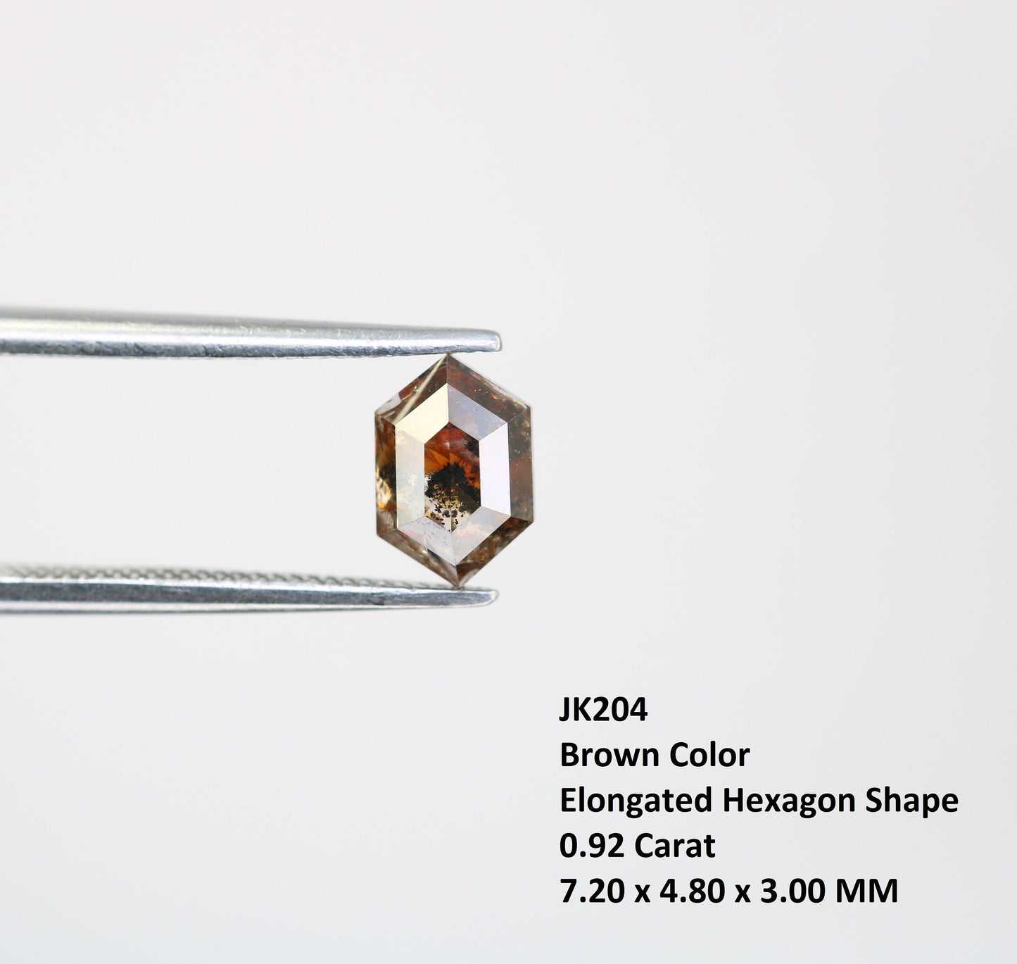 0.92 CT Natural Loose Hexagon - Salt and Pepper Hexagon For Rings - Rings Gifts For Wedding - Fancy Gift for Her - Handmade Diamond