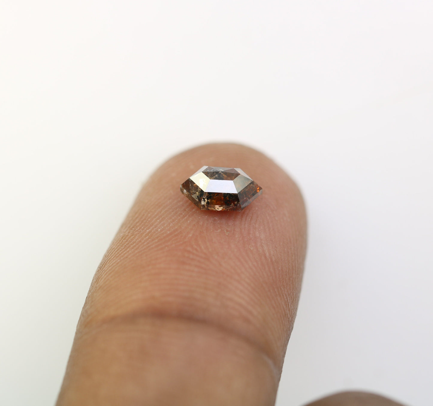 0.92 CT Natural Loose Hexagon - Salt and Pepper Hexagon For Rings - Rings Gifts For Wedding - Fancy Gift for Her - Handmade Diamond