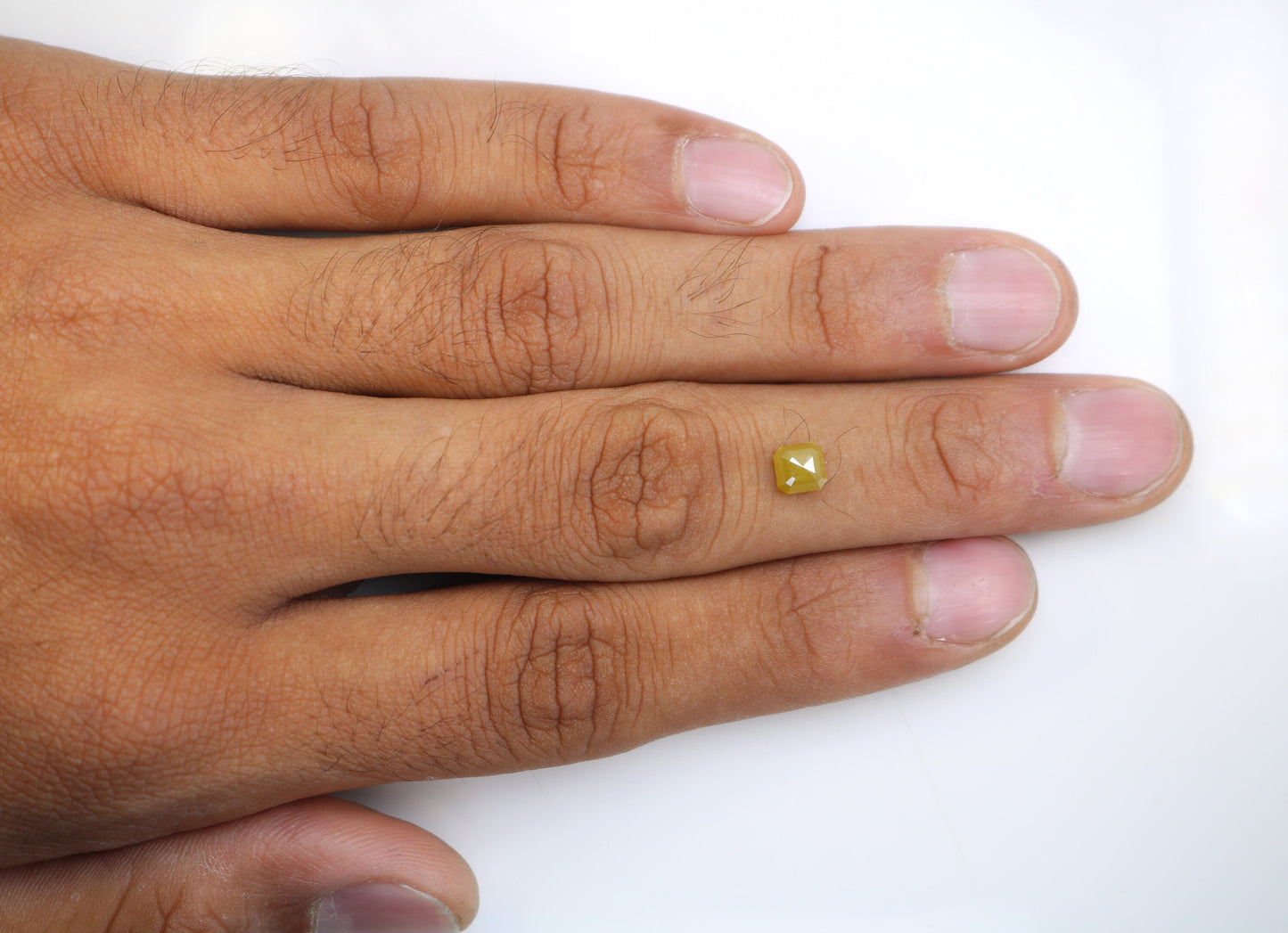 1.18CT Natural Loose Yellow Colour Rustic Asscher Cut Diamond For Fancy Ring JweleryFor Gold Ring Diamonds