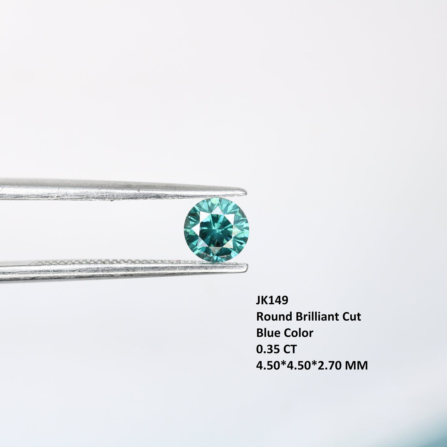 0.35 CT Round Brilliant Cut Loose Fancy Blue Diamond | Ideal for Engagement Rings and Gold Jewelry | High-Quality Loose Gemstone