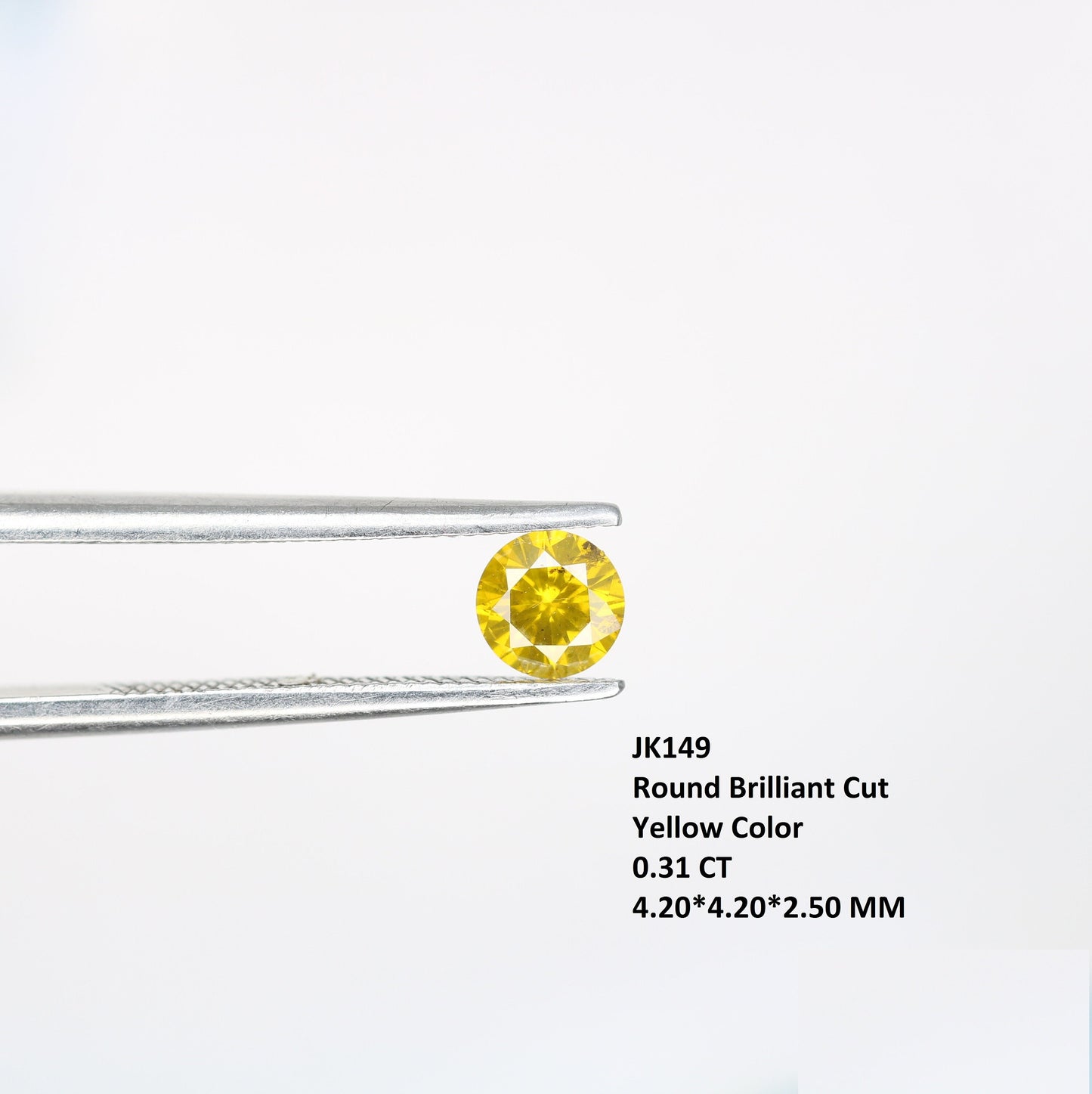 0.31 CT Fancy Yellow Round Brilliant Cut Loose Polished Diamond | Perfect for Rings, Earrings, and Jewelry Making | High-Quality Gemstone