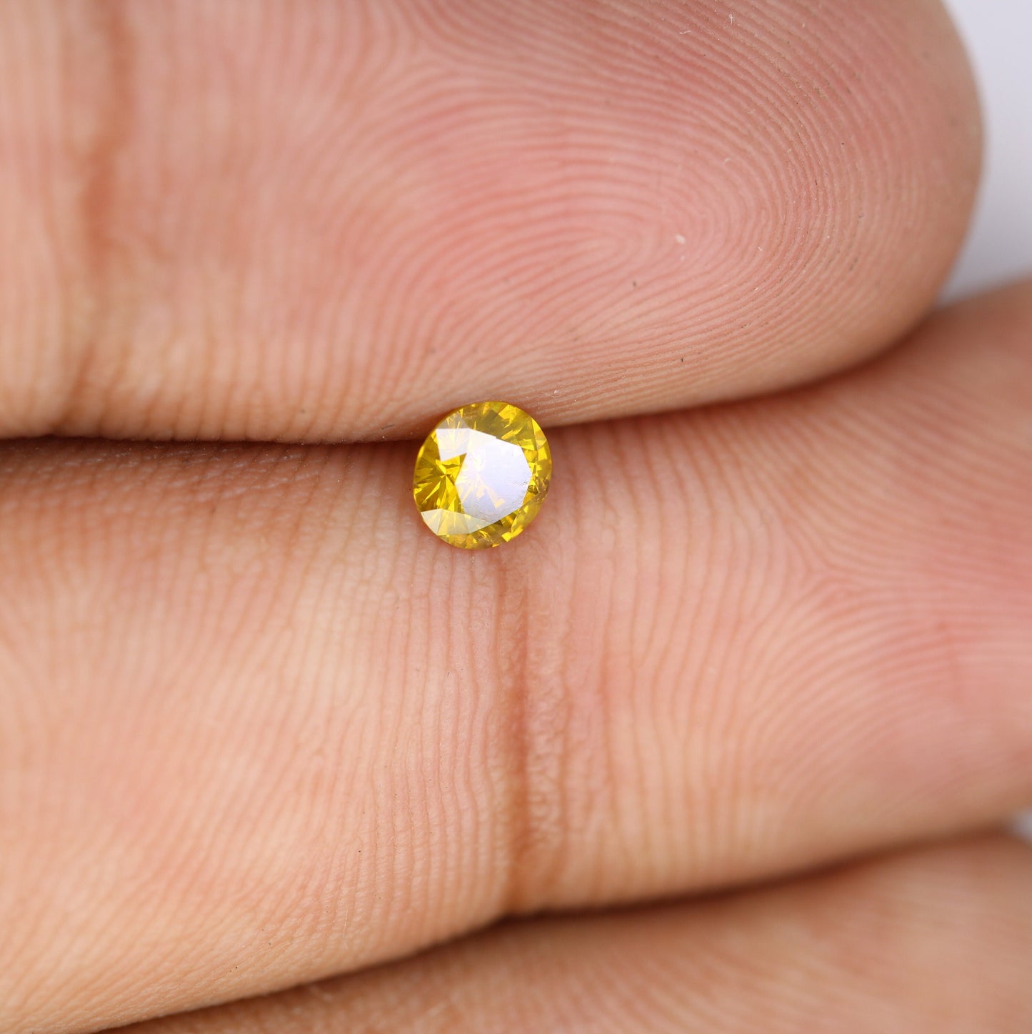 0.31 CT Fancy Yellow Round Brilliant Cut Loose Polished Diamond | Perfect for Rings, Earrings, and Jewelry Making | High-Quality Gemstone