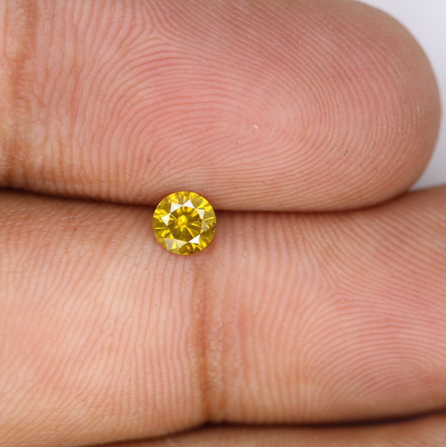 0.31 CT Fancy Yellow Round Brilliant Cut Loose Polished Diamond | Perfect for Rings, Earrings, and Jewelry Making | High-Quality Gemstone