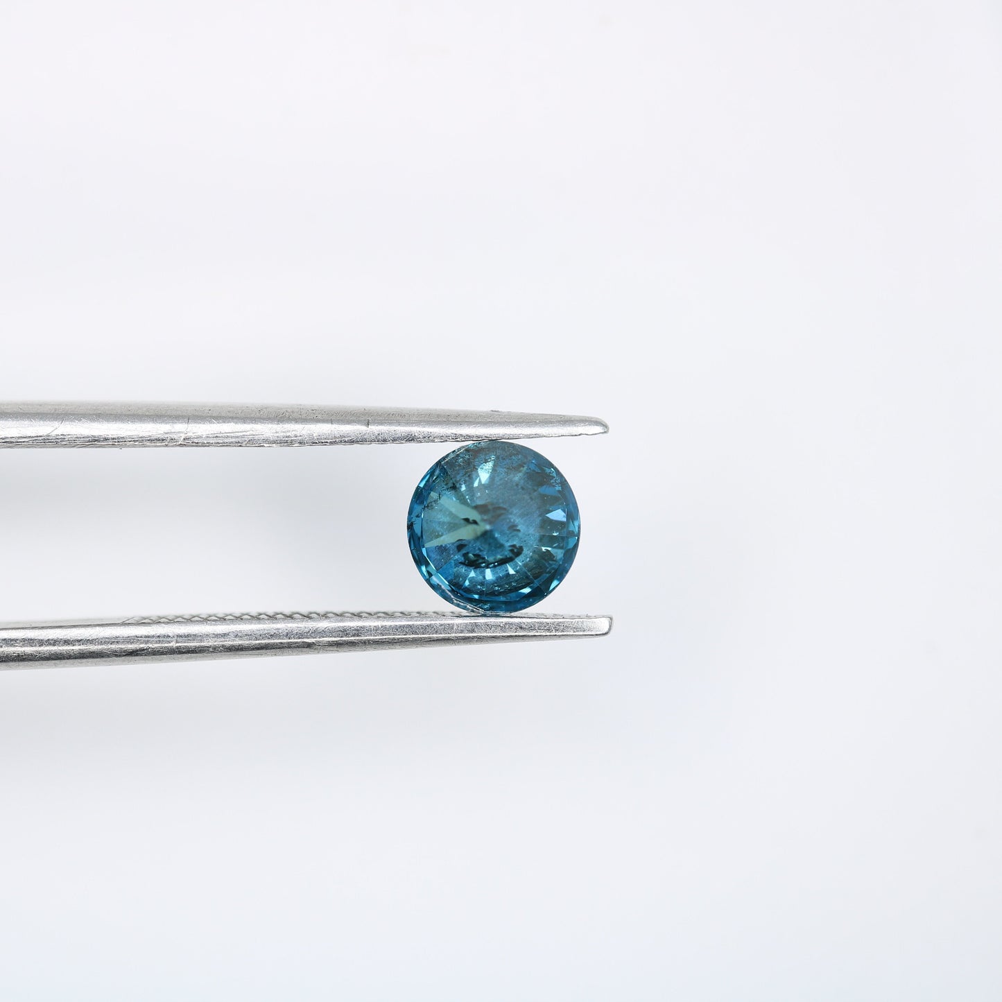 0.61 CT 5.30 MM Round Brilliant Cut Rustic Polished Fancy Blue Diamond | Ideal for Gold Rings | High-Quality Loose Gemstone for Jewelry