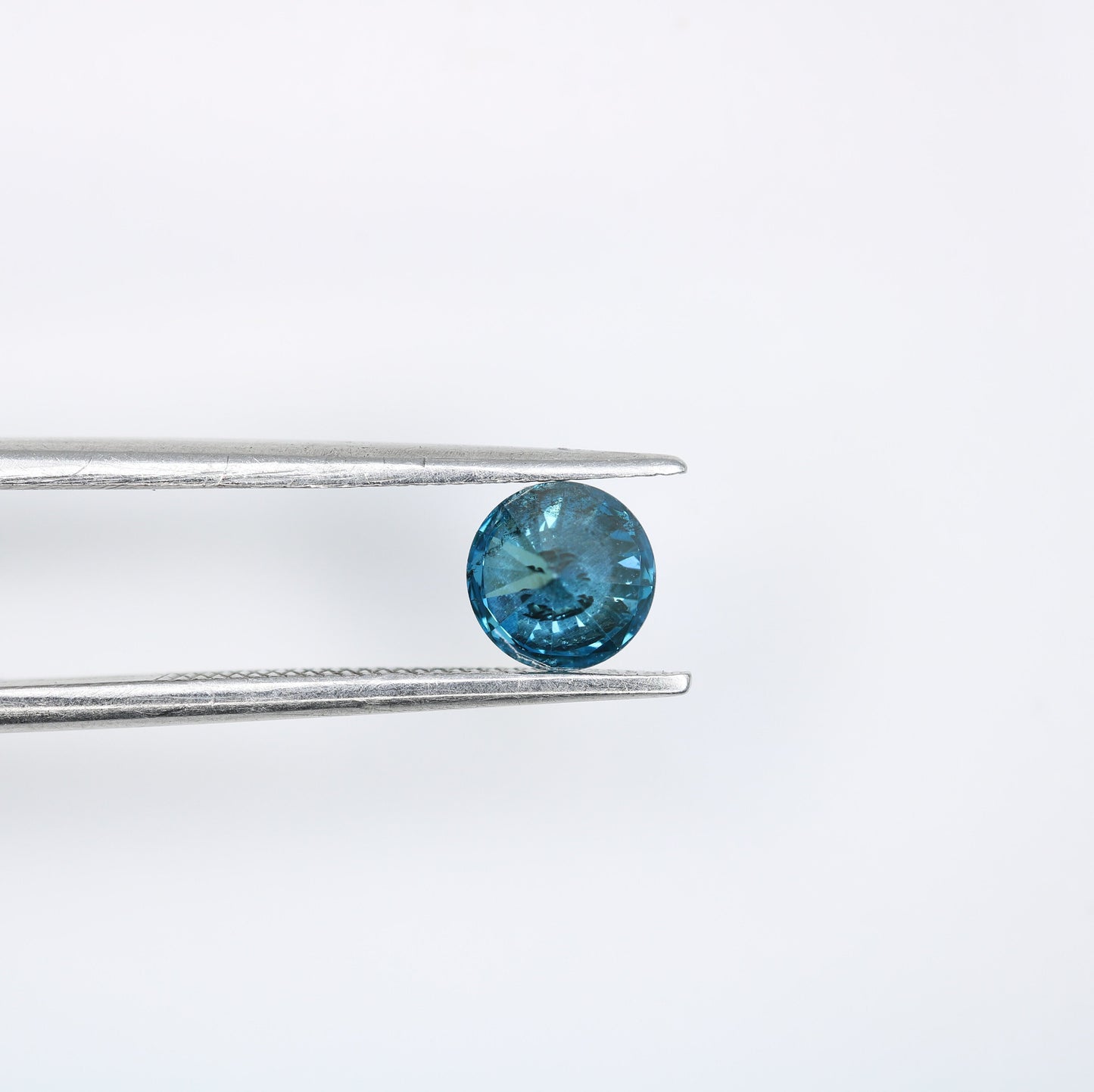 0.61 CT 5.30 MM Round Brilliant Cut Rustic Polished Fancy Blue Diamond | Ideal for Gold Rings | High-Quality Loose Gemstone for Jewelry