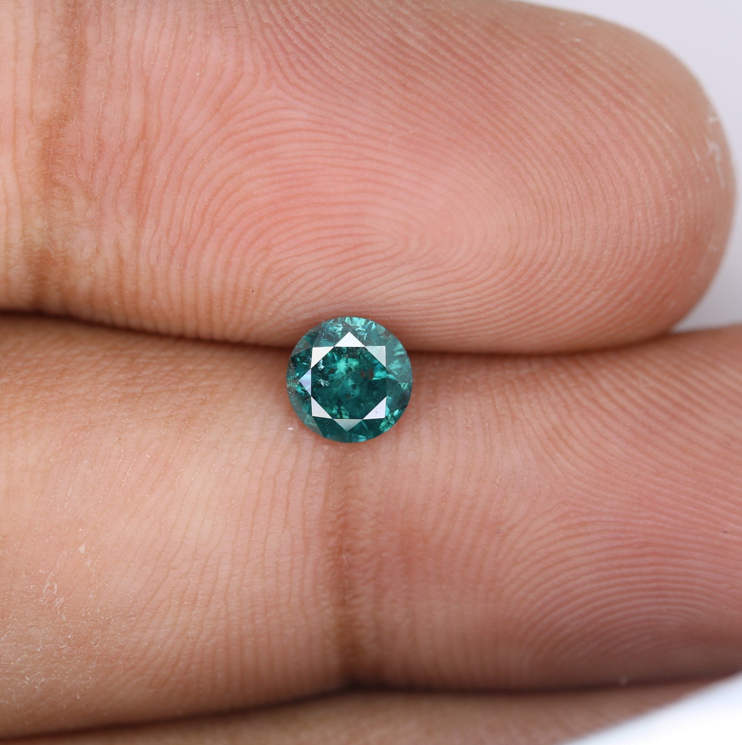 0.61 CT Rustic Polished Green Diamond | Brilliant Cut Green Diamond for Eternity Bands and Gold Rings | High-Quality Loose Gemstone