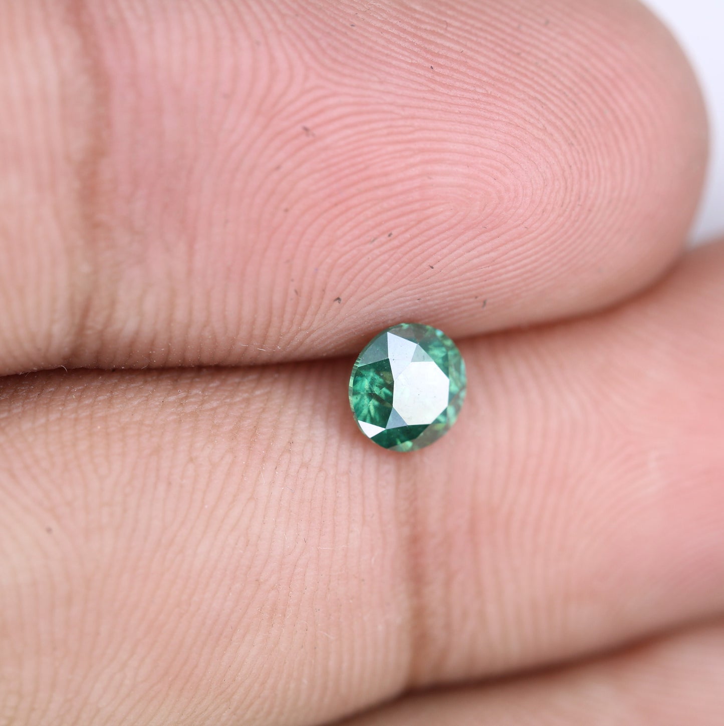 0.65 CT Fancy Green Round Brilliant Cut Loose Diamond | Polished Gemstone for Wedding Rings and Gold Jewelry | High-Quality Custom Design