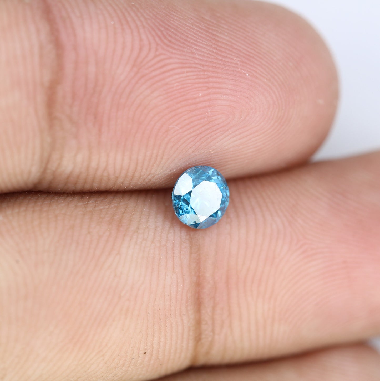 0.63 CT Fancy Blue Round Brilliant Cut Polished Diamond | Ideal for Designer Engagement Jewelry, Gold Rings | High-Quality Loose Gemstone