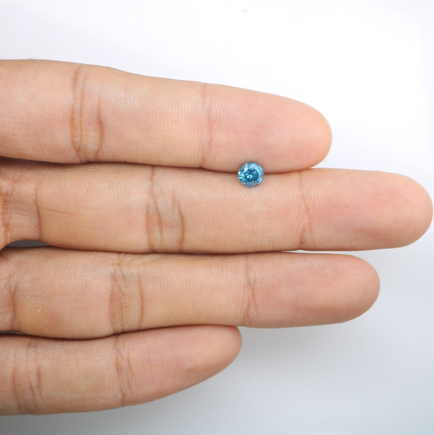 0.63 CT Fancy Blue Round Brilliant Cut Polished Diamond | Ideal for Designer Engagement Jewelry, Gold Rings | High-Quality Loose Gemstone