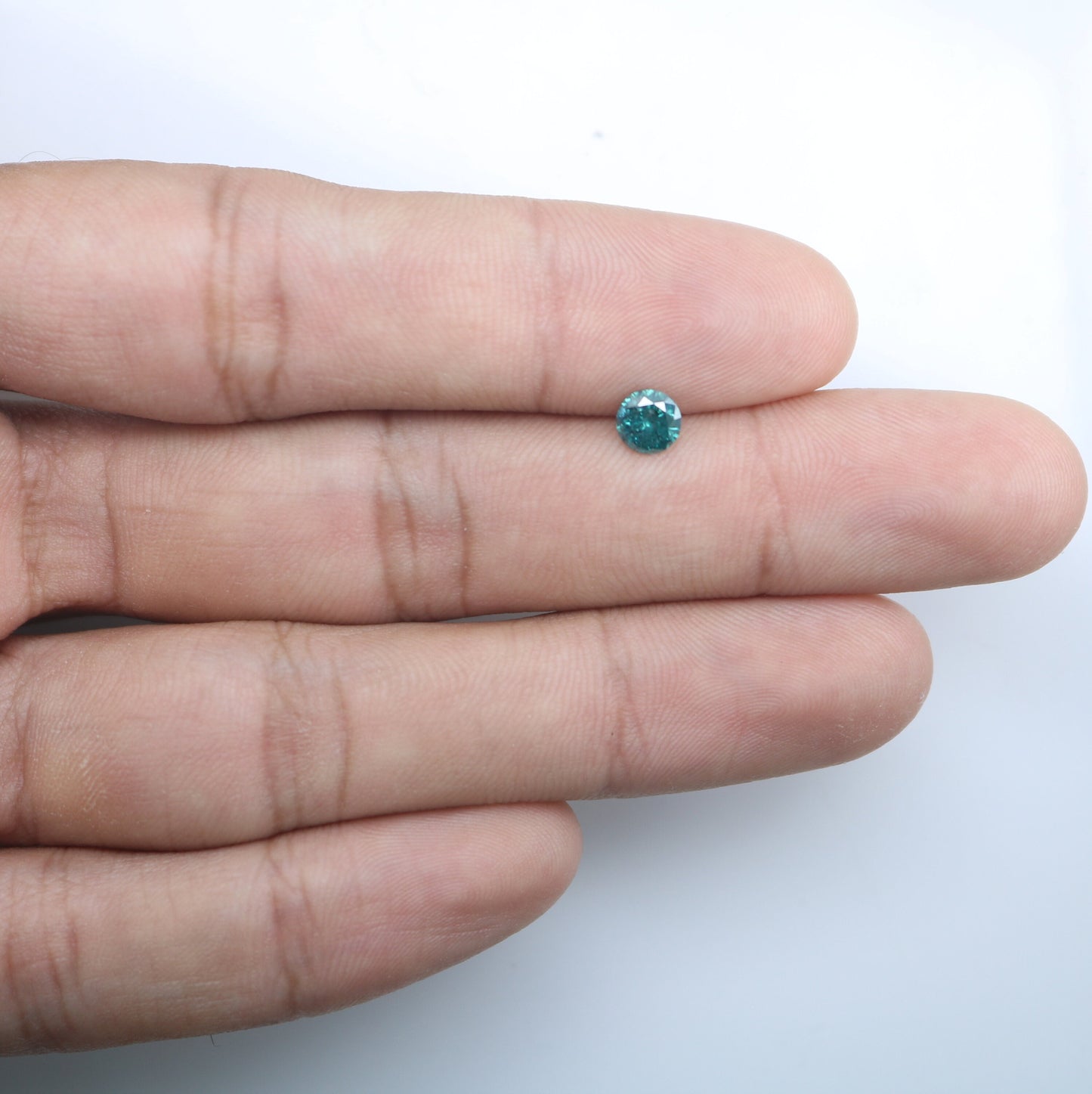 0.61 CT Rustic Polished Green Diamond | Brilliant Cut Green Diamond for Eternity Bands and Gold Rings | High-Quality Loose Gemstone