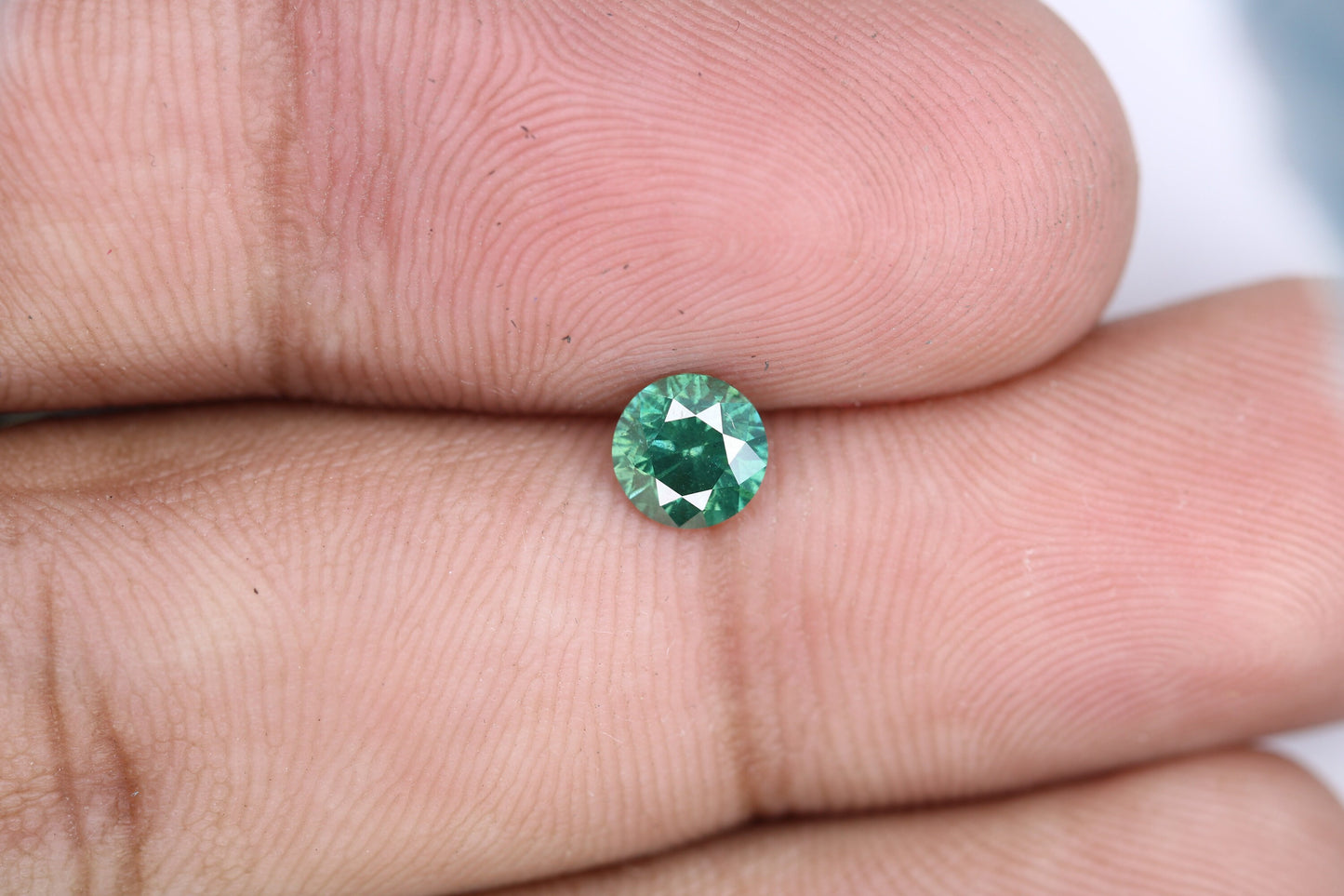 0.65 CT Fancy Green Round Brilliant Cut Loose Diamond | Polished Gemstone for Wedding Rings and Gold Jewelry | High-Quality Custom Design