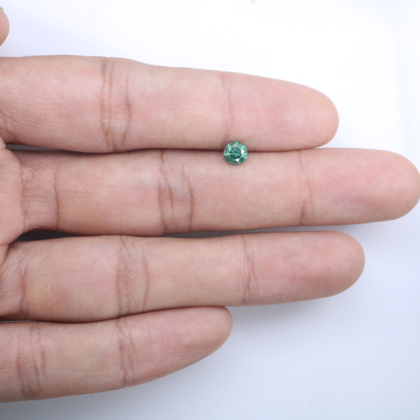 0.65 CT Fancy Green Round Brilliant Cut Loose Diamond | Polished Gemstone for Wedding Rings and Gold Jewelry | High-Quality Custom Design