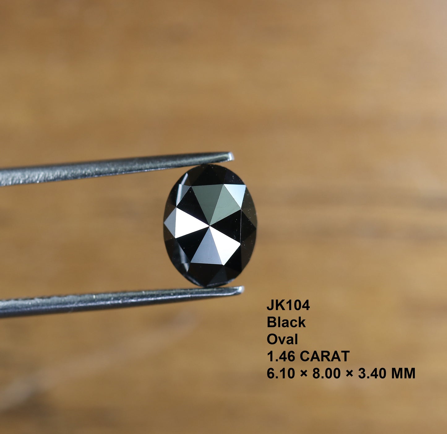 1.46 CT Oval Black Galaxy Diamond | Natural Loose Gemstone for Promise Ring, Gift for Her, Jewelry Making