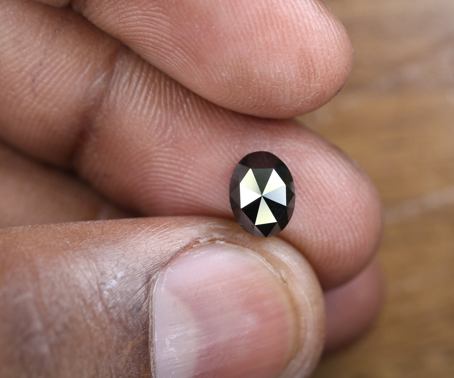 1.46 CT Oval Black Galaxy Diamond | Natural Loose Gemstone for Promise Ring, Gift for Her, Jewelry Making
