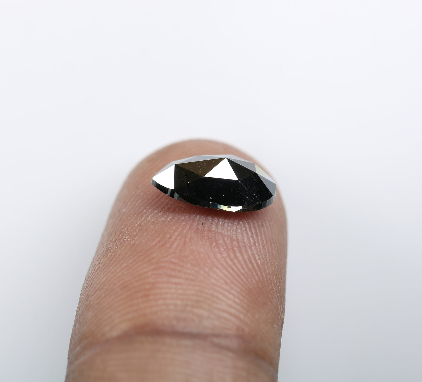 1.86 CT 7MM Fancy Black Pear Shape Diamond | Polished Loose Salt and Pepper Gem for Custom Designer Jewelry | Perfect for Rings, Necklaces