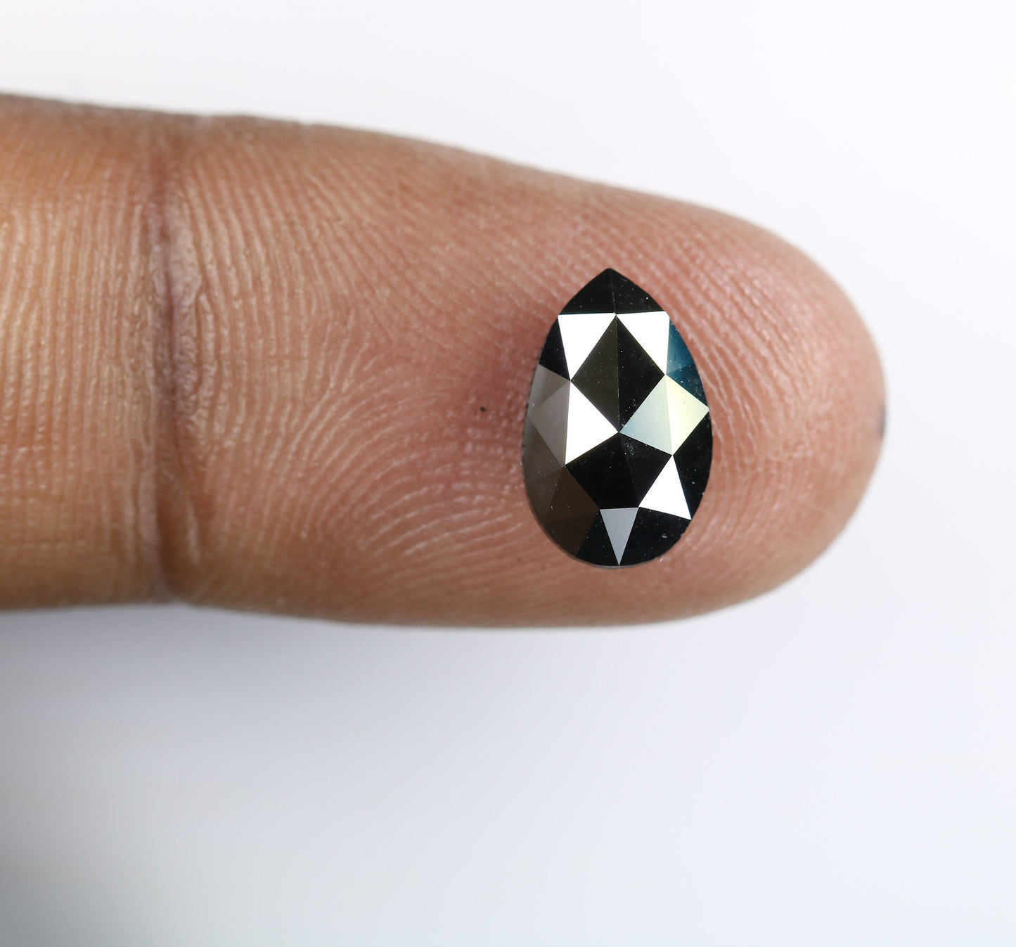 1.86 CT 7MM Fancy Black Pear Shape Diamond | Polished Loose Salt and Pepper Gem for Custom Designer Jewelry | Perfect for Rings, Necklaces