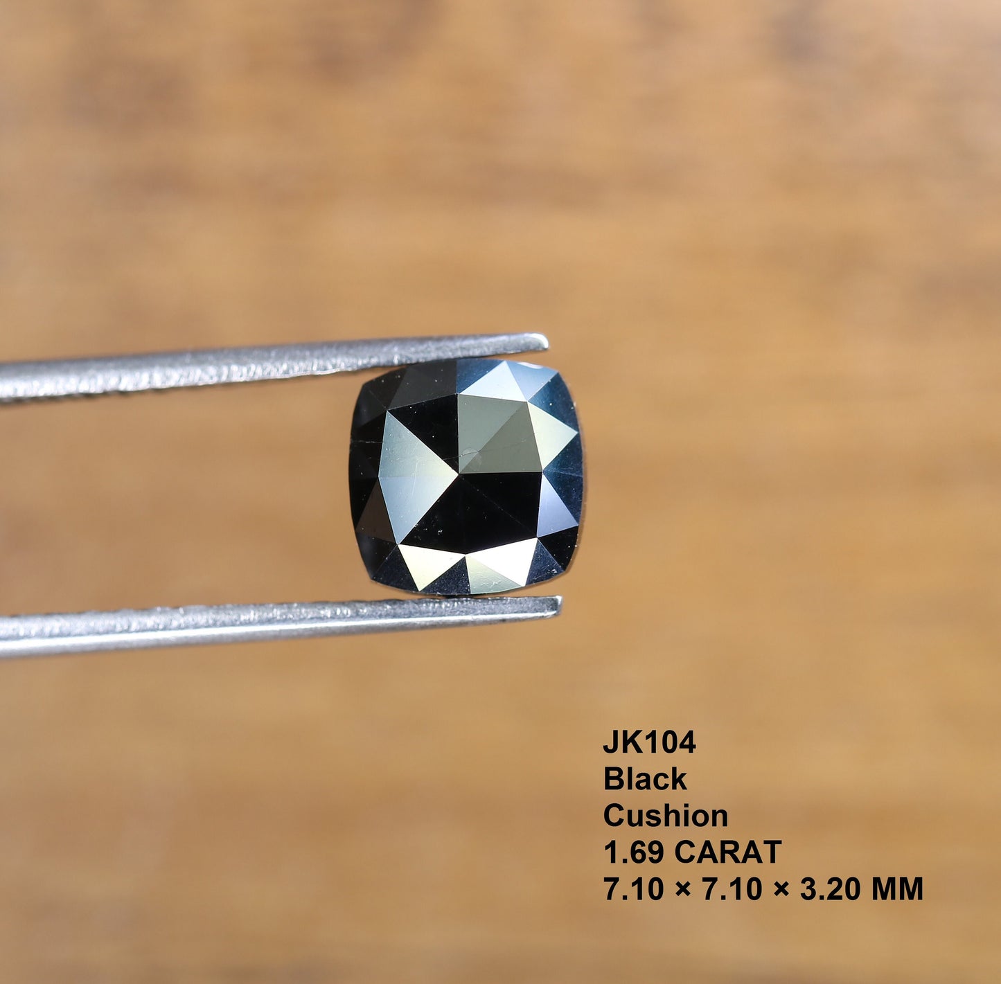 1.69 CT Fancy Black Cushion Diamond | Wedding Jewelry, Cushion Engagement Ring, Gold Ring Diamond