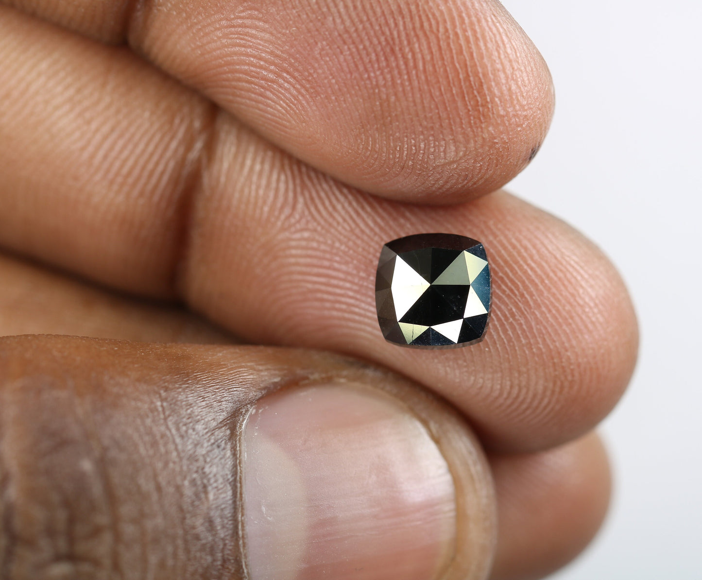 1.69 CT Fancy Black Cushion Diamond | Wedding Jewelry, Cushion Engagement Ring, Gold Ring Diamond