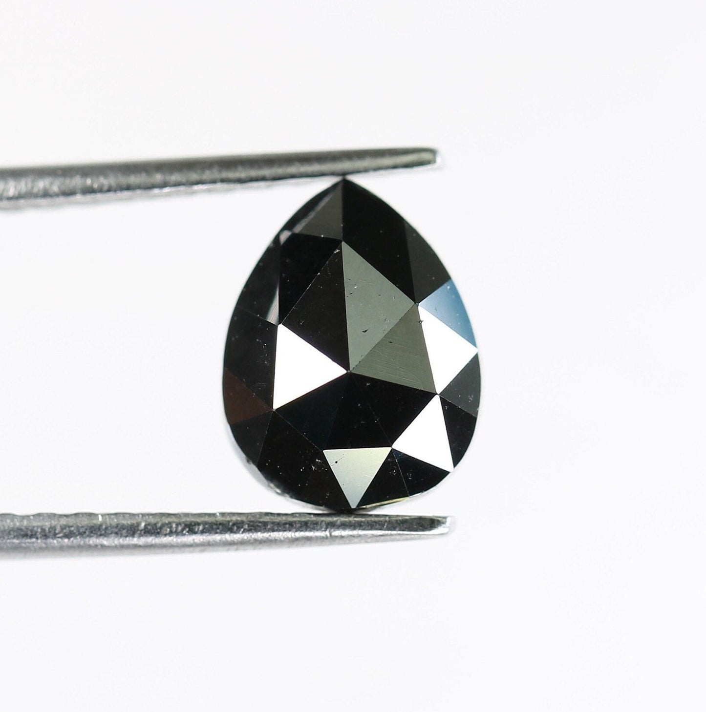 1.93 CT Natural Black Pear Cut Polished Diamond | Elegant Gem for Custom Engagement Ring | Unique Motherโs Day Gift
