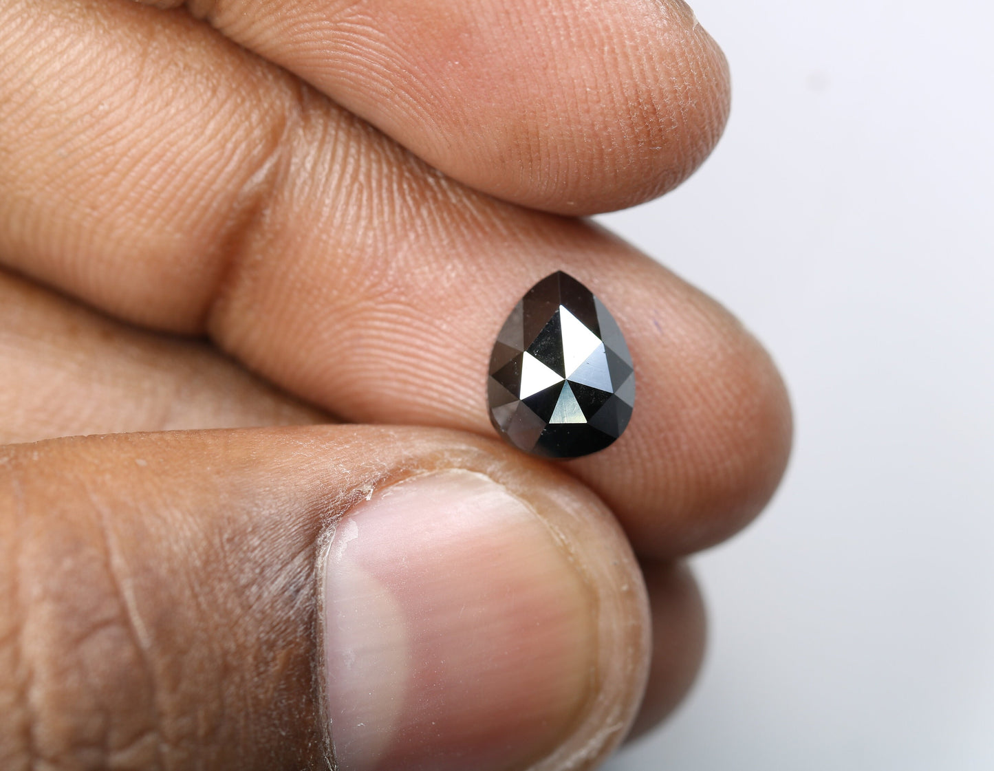 1.93 CT Natural Black Pear Cut Polished Diamond | Elegant Gem for Custom Engagement Ring | Unique Motherโs Day Gift