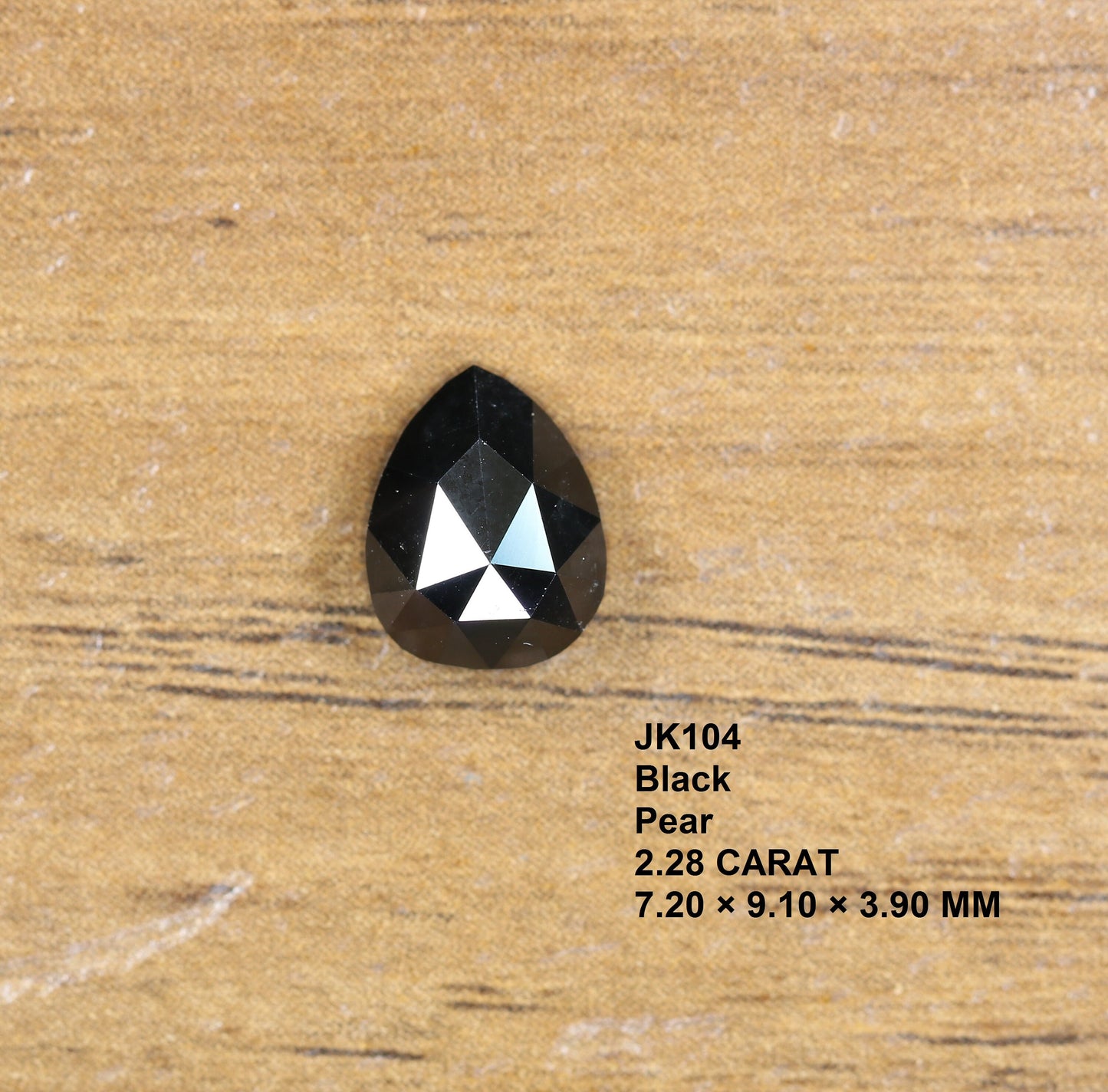 2.28 CT Pear Shape Black Fancy Diamond | Stunning Gem for Custom Engagement Ring | Unique Gold Ring Accent | Ethical Choice
