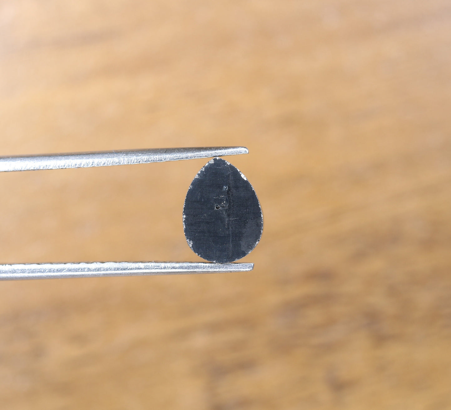 1.71 CT Rustic Pear Cut Black Fancy Diamond | Loose Gem for Custom Engagement Ring | Unique Gold Ring Accent |Ethical Natural Diamond Choice