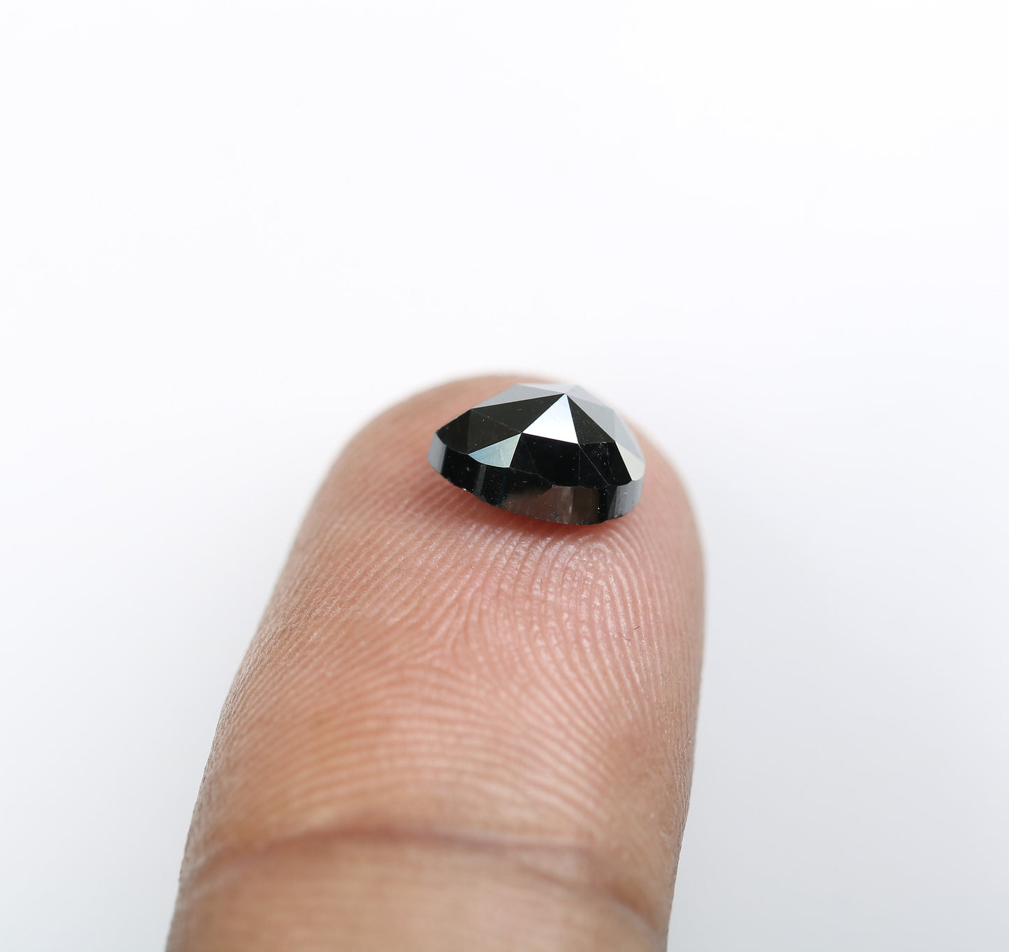 1.71 CT Rustic Pear Cut Black Fancy Diamond | Loose Gem for Custom Engagement Ring | Unique Gold Ring Accent |Ethical Natural Diamond Choice
