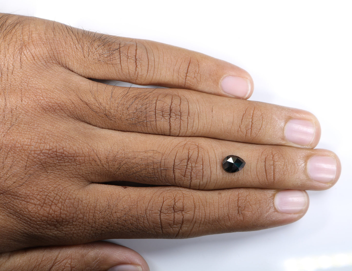 1.71 CT Rustic Pear Cut Black Fancy Diamond | Loose Gem for Custom Engagement Ring | Unique Gold Ring Accent |Ethical Natural Diamond Choice