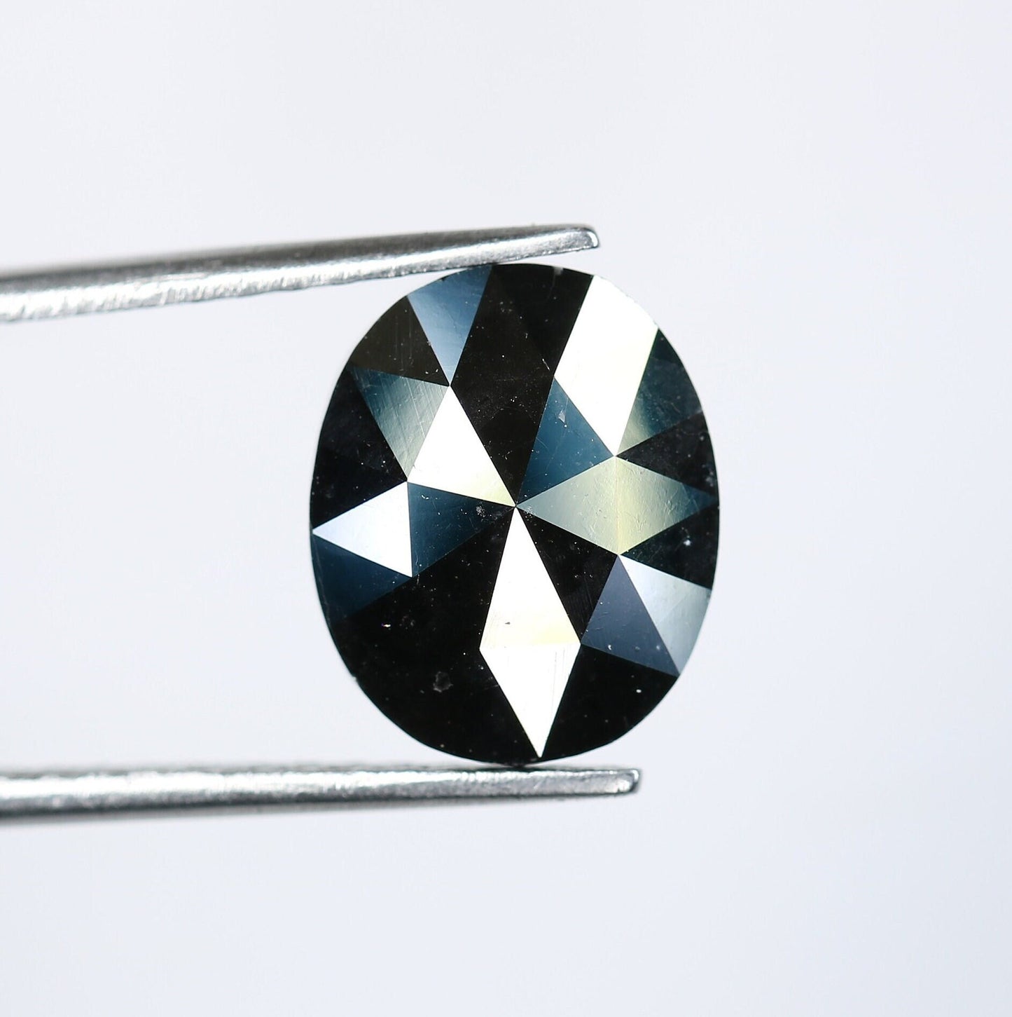 2.97 CT Polished Oval Cut Black Fancy Diamond | Loose Diamond for Engagement Ring, Gold Ring